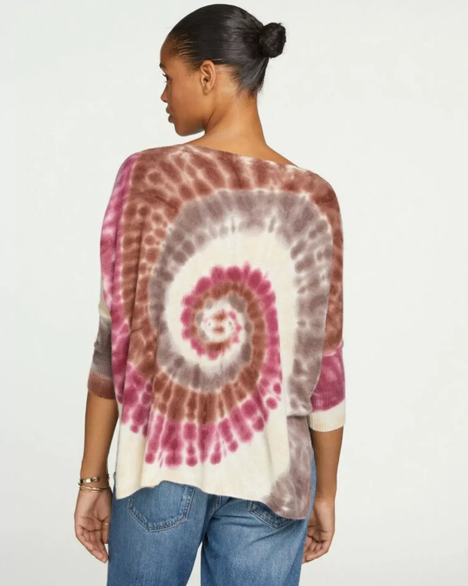 Kujten Sweaters & Sweatshirts>Women Oversized V-Neck Cashmere Sweater Marron