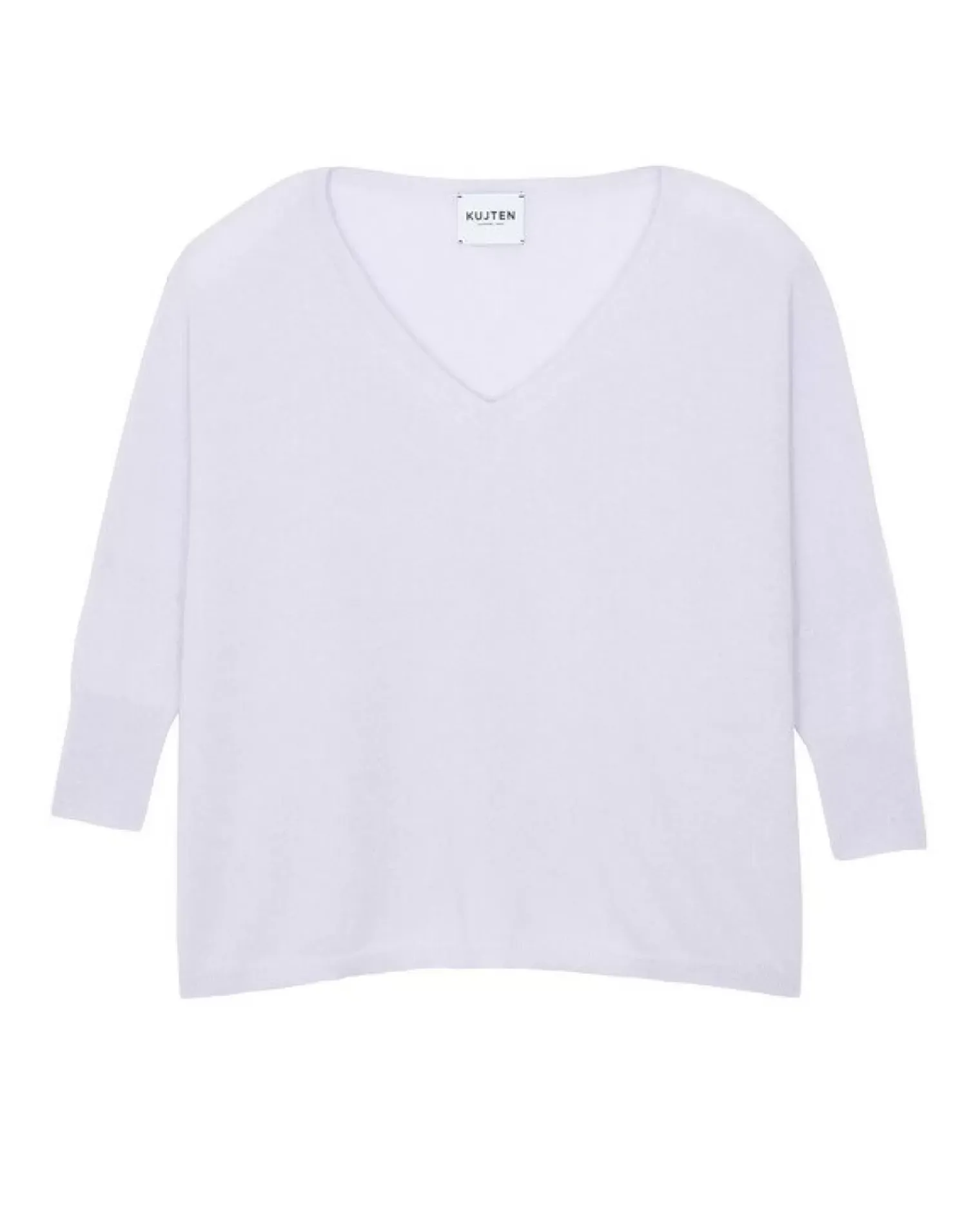 Kujten Sweaters & Sweatshirts>Women Oversized V-Neck Cashmere Sweater Parme Chine