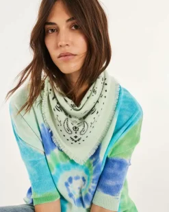 Kujten Sweaters & Sweatshirts>Women Oversized V-Neck Cashmere Sweater Vert Gazon