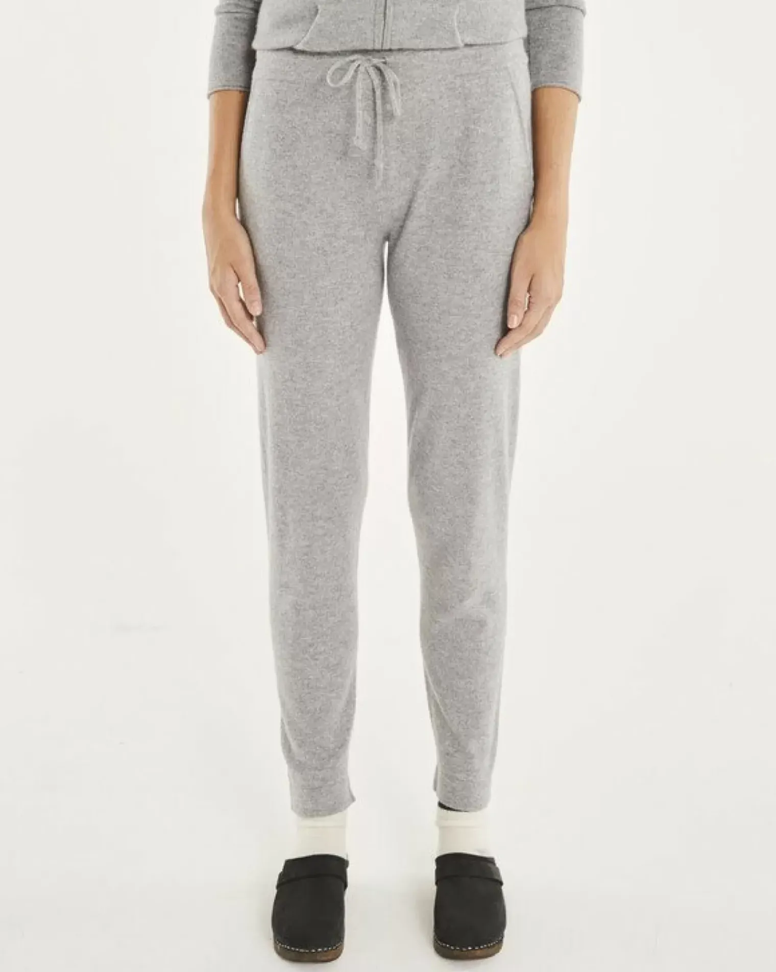 Kujten Joggings & Leggings>Women Plain Cashmere Jogging Gris Chine