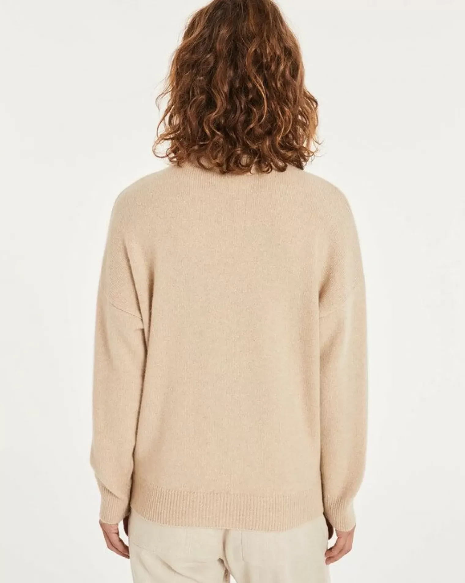 Kujten Sweaters & Sweatshirts>Women Plain Cashmere Turtleneck Sweater Organique