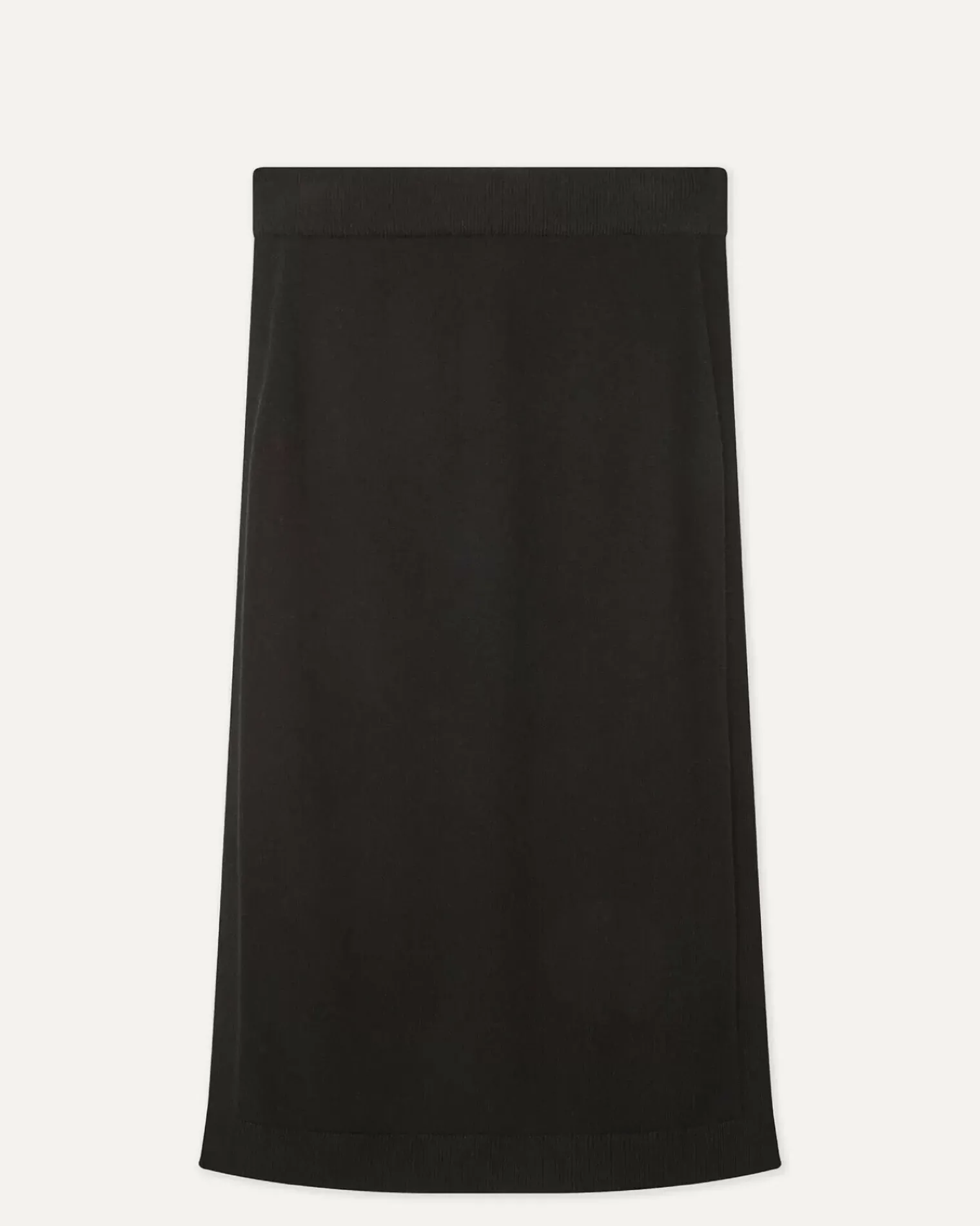 Kujten Dresses & Skirts>Women Plain Long Cashmere Skirt Noir