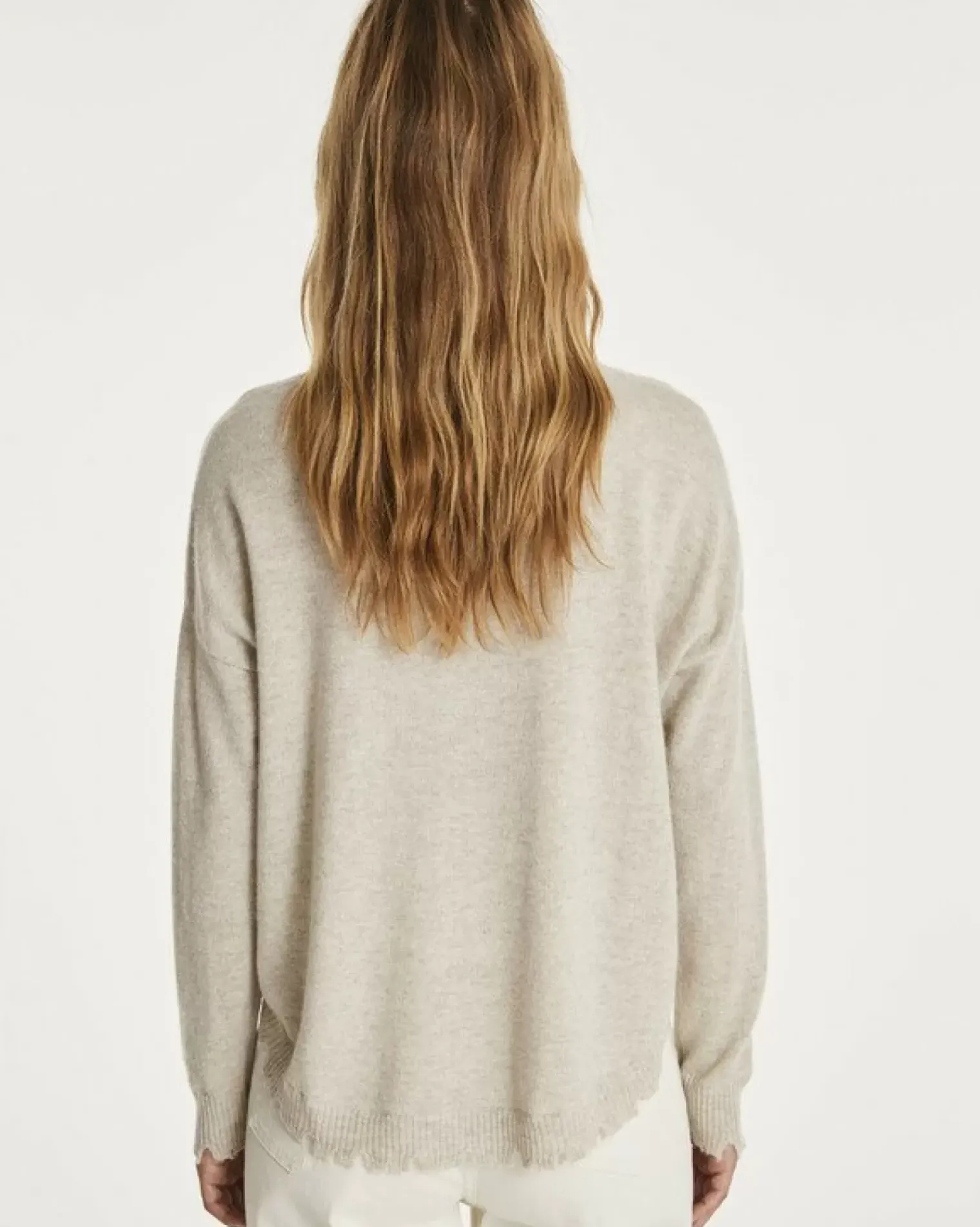 Kujten Sweaters & Sweatshirts>Women Round Neck Cashmere Sweater Avoine