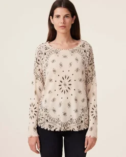 Kujten Sweaters & Sweatshirts>Women Round Neck Cashmere Sweater, 2-Threads Organique