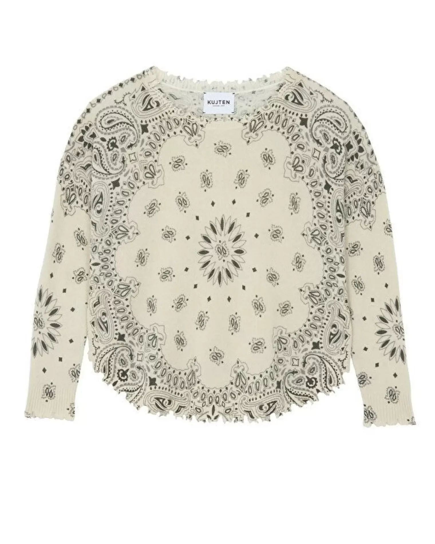 Kujten Sweaters & Sweatshirts>Women Round Neck Cashmere Sweater, 2-Threads Organique