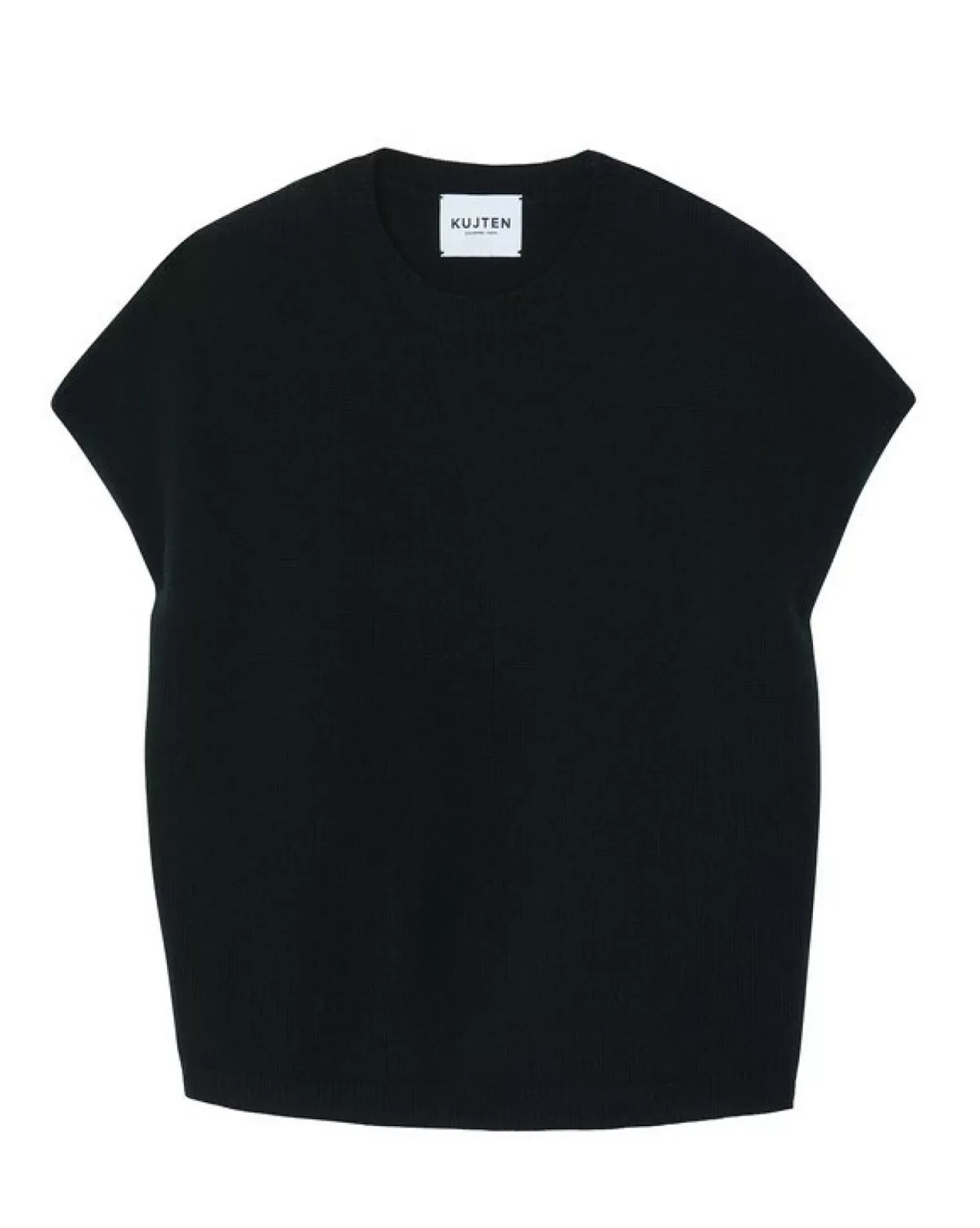 Kujten Sweaters & Sweatshirts>Women Round Neck Cashmere Sweater Noir