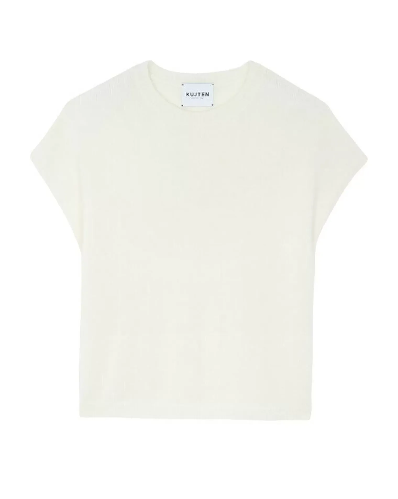 Kujten Sweaters & Sweatshirts>Women Round Neck Cashmere Sweater Blanc