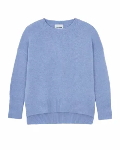 Kujten Sweaters & Sweatshirts>Women Round Neck Cashmere Sweater, 4-Threads Jeans