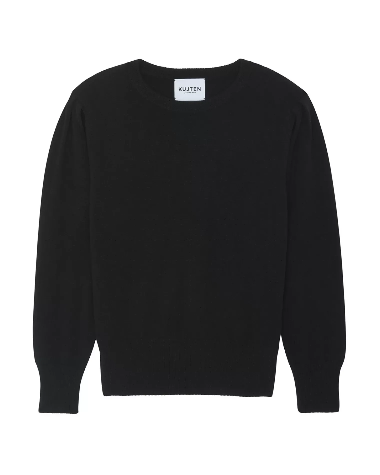 Kujten Sweaters & Sweatshirts>Women Round Neck Cashmere Sweater Noir