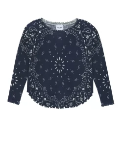 Kujten Sweaters & Sweatshirts>Women Round Neck Cashmere Sweater, 2-Threads Bleu Marine Fonce