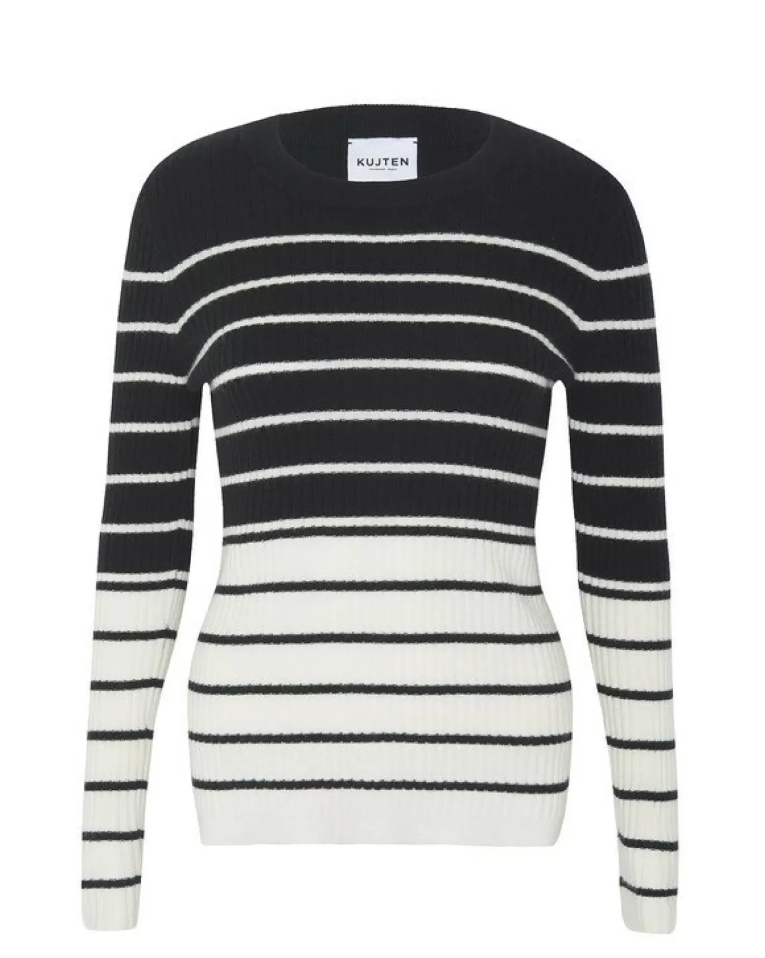Kujten Sweaters & Sweatshirts>Women Round Neck Sweater With Flat Sides Noir