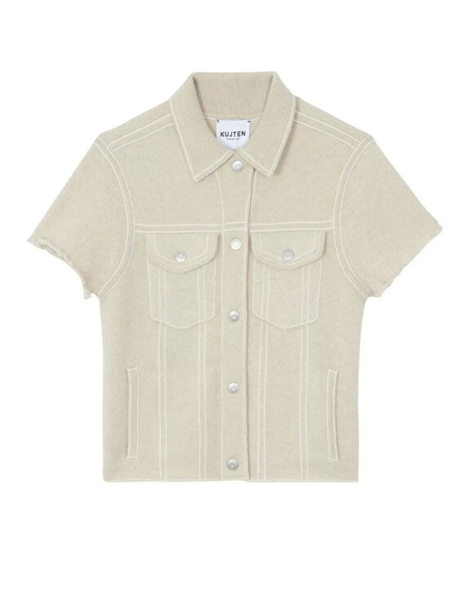 Kujten Jackets & Vests>Women Short Cashmere Jacket, 2-Threads Organique