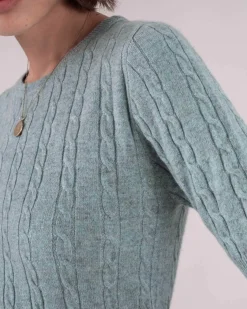 Kujten Sweaters & Sweatshirts>Women Short Sleeves Cashmere Sweater Vert Suzanne