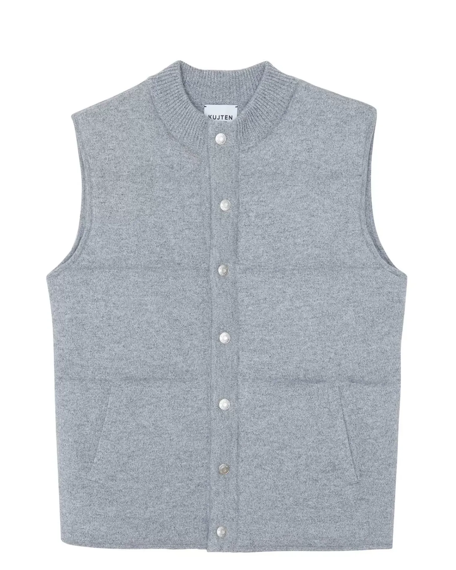 Kujten Coats>Women Sleeveless Cashmere Jacket Gris Mouline