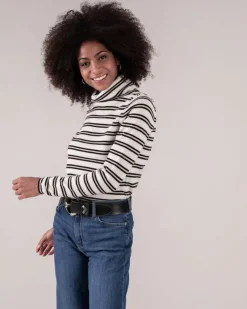 Kujten Sweaters & Sweatshirts>Women Turtleneck Cashmere Sweater Blanc