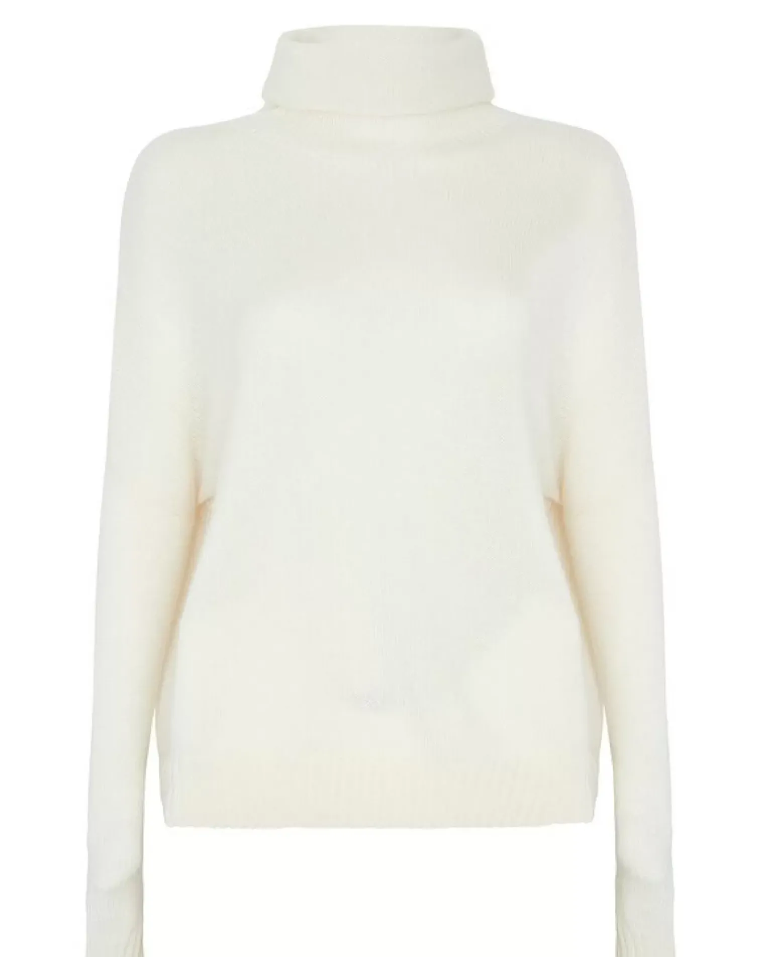 Kujten Sweaters & Sweatshirts>Women Turtleneck Cashmere Sweater Blanc