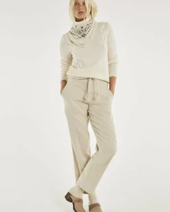 Kujten Sweaters & Sweatshirts>Women Turtleneck Cashmere Sweater Blanc