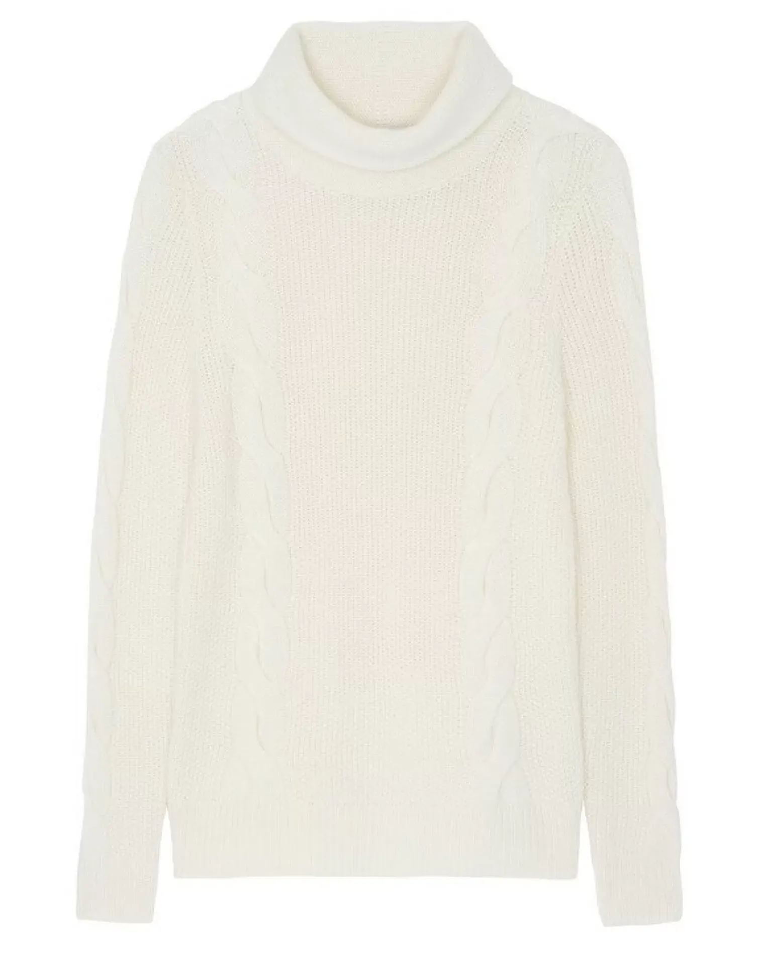 Kujten Sweaters & Sweatshirts>Women Turtleneck Cashmere Sweater Blanc