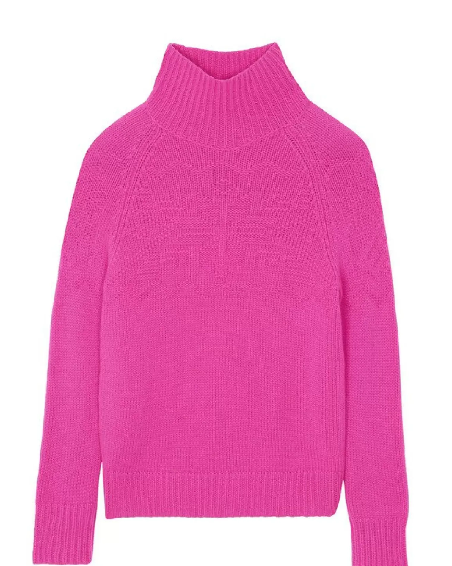 Kujten Sweaters & Sweatshirts>Women Turtleneck Cashmere Sweater Rose Neon