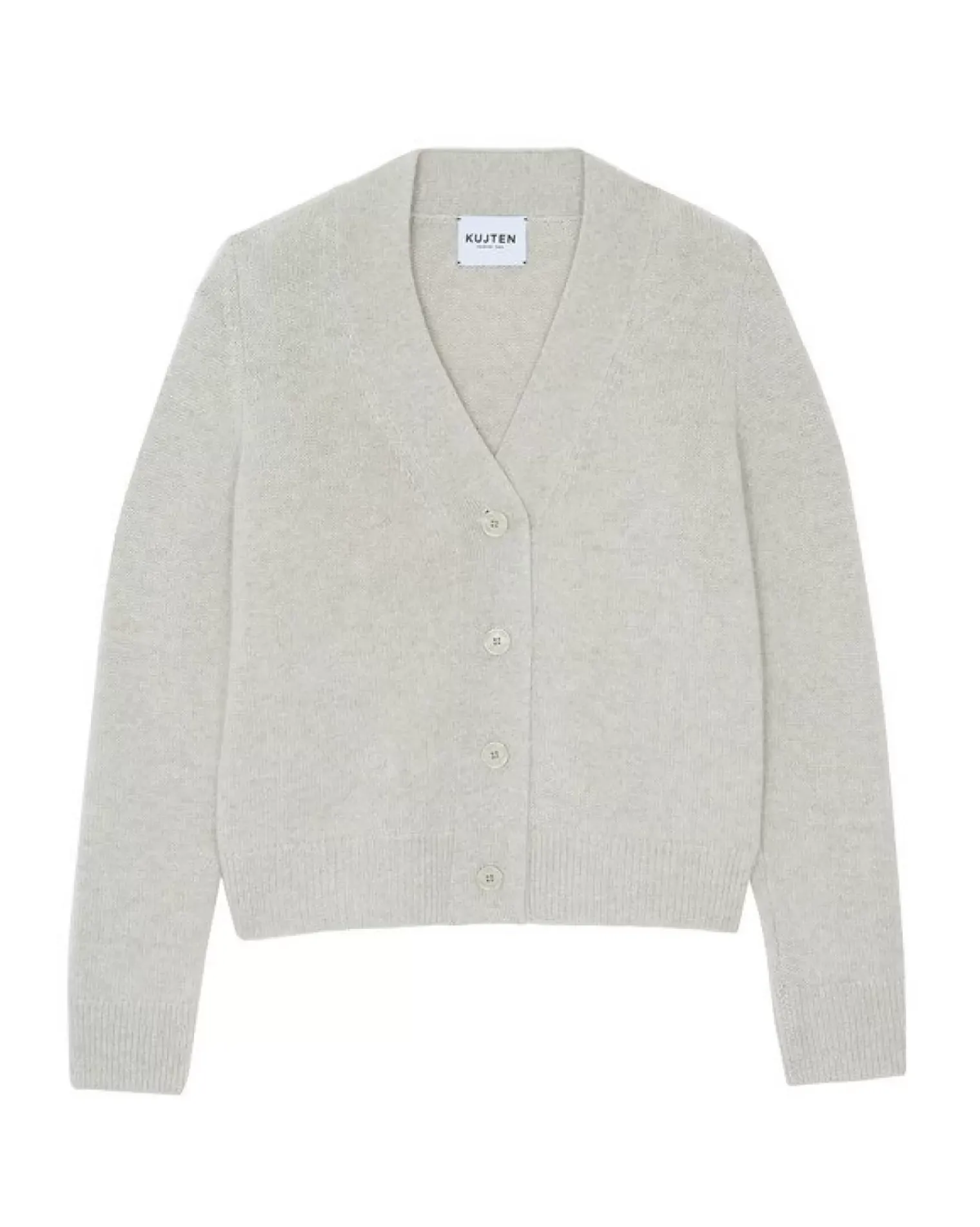 Kujten Jackets & Vests>Women V-Neck Cashmere Cardigan Avoine