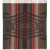Kujten Scarves & Snoods>Woven Cashmere Fringed Shawl Kaki Moss