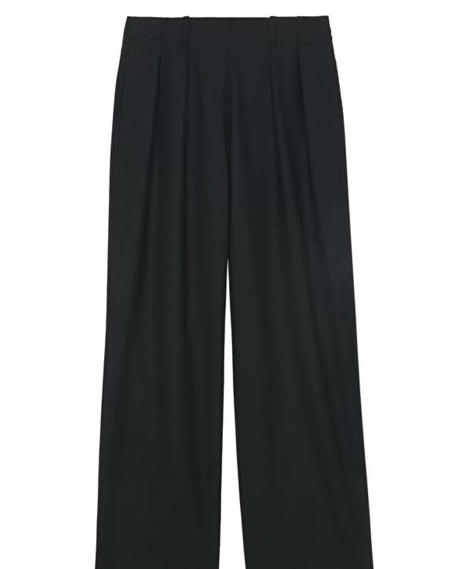 Kujten Pants & Shorts>Woven Cashmere Pants Noir