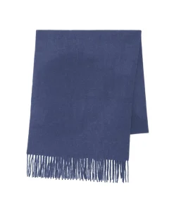 Kujten Scarves & Snoods>Woven Cashmere Scarf Bleu Denim