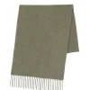 Kujten Scarves & Snoods>Woven Cashmere Scarf Kaki Chine