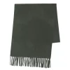 Kujten Scarves & Snoods>Woven Cashmere Scarf Kaki Fonce