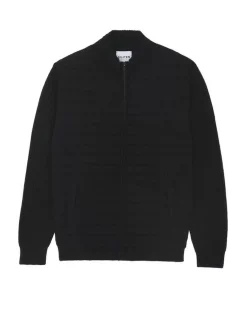 Kujten Jackets & Vests>Zipped Cashmere Jacket Noir