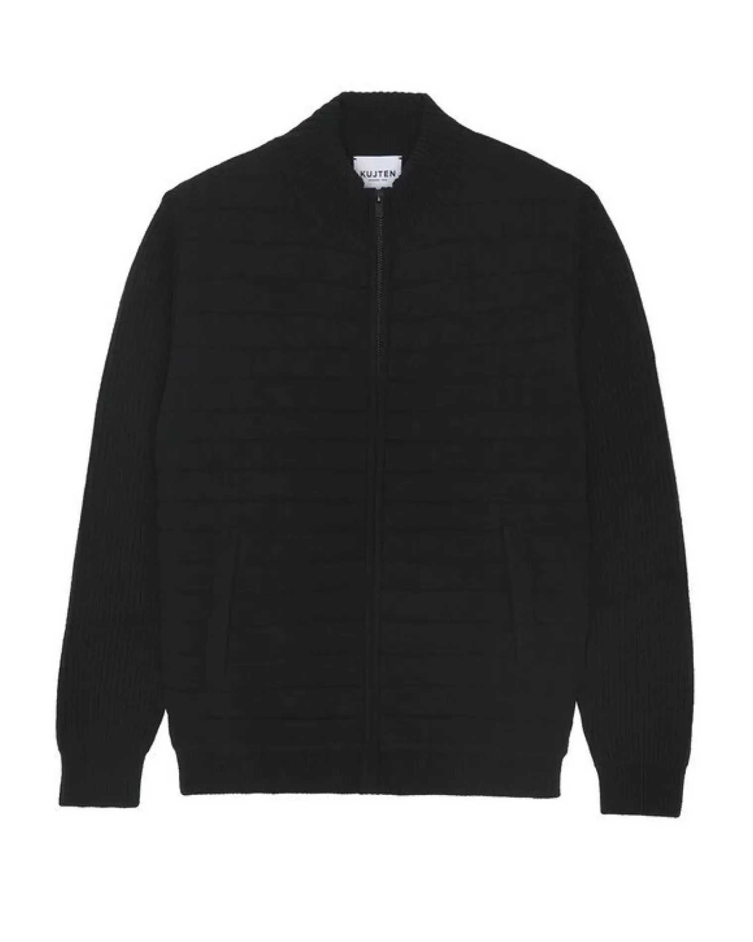 Kujten Jackets & Vests>Zipped Cashmere Jacket Noir